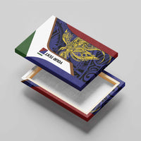 Personalised PNG Milne Bay Province Canvas Wall Art Bird of Paradise Tattoo Flag Motif - Polynesian Pride