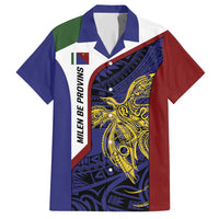 Personalised PNG Milne Bay Province Hawaiian Shirt Bird of Paradise Tattoo Flag Motif - Polynesian Pride