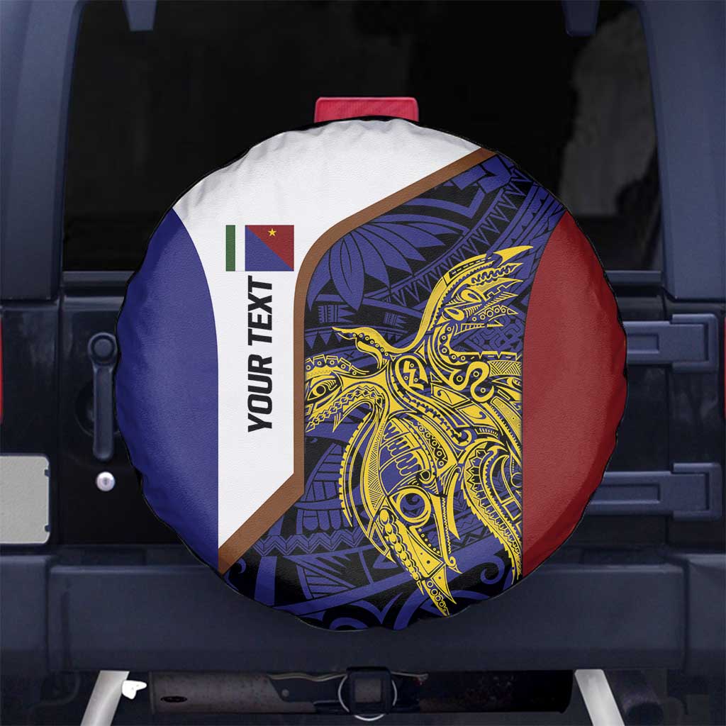 Personalised PNG Milne Bay Province Spare Tire Cover Bird of Paradise Tattoo Flag Motif - Polynesian Pride