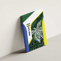 Personalised PNG Morobe Province Canvas Wall Art Bird of Paradise Tattoo Flag Motif LT9 - Polynesian Pride