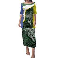 Personalised PNG Morobe Province Family Matching Puletasi and Hawaiian Shirt Bird of Paradise Tattoo Flag Motif - Polynesian Pride