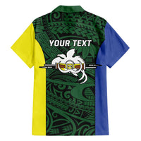 Personalised PNG Morobe Province Family Matching Summer Maxi Dress and Hawaiian Shirt Bird of Paradise Tattoo Flag Motif - Polynesian Pride