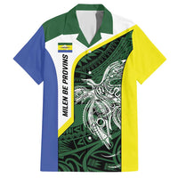 Personalised PNG Morobe Province Hawaiian Shirt Bird of Paradise Tattoo Flag Motif - Polynesian Pride