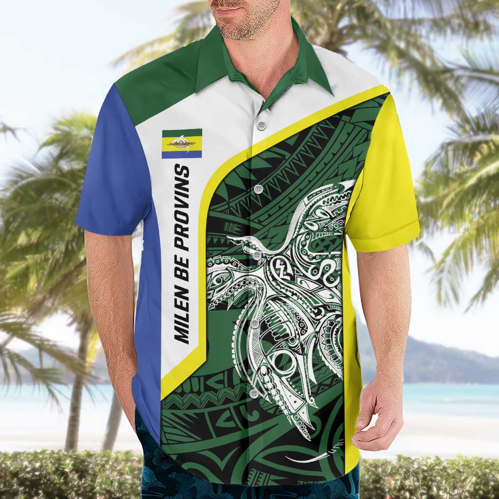 Personalised PNG Morobe Province Hawaiian Shirt Bird of Paradise Tattoo Flag Motif - Polynesian Pride