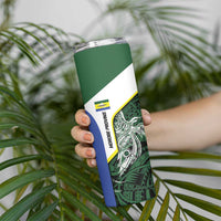 Personalised PNG Morobe Province Skinny Tumbler Bird of Paradise Tattoo Flag Motif LT9 - Polynesian Pride