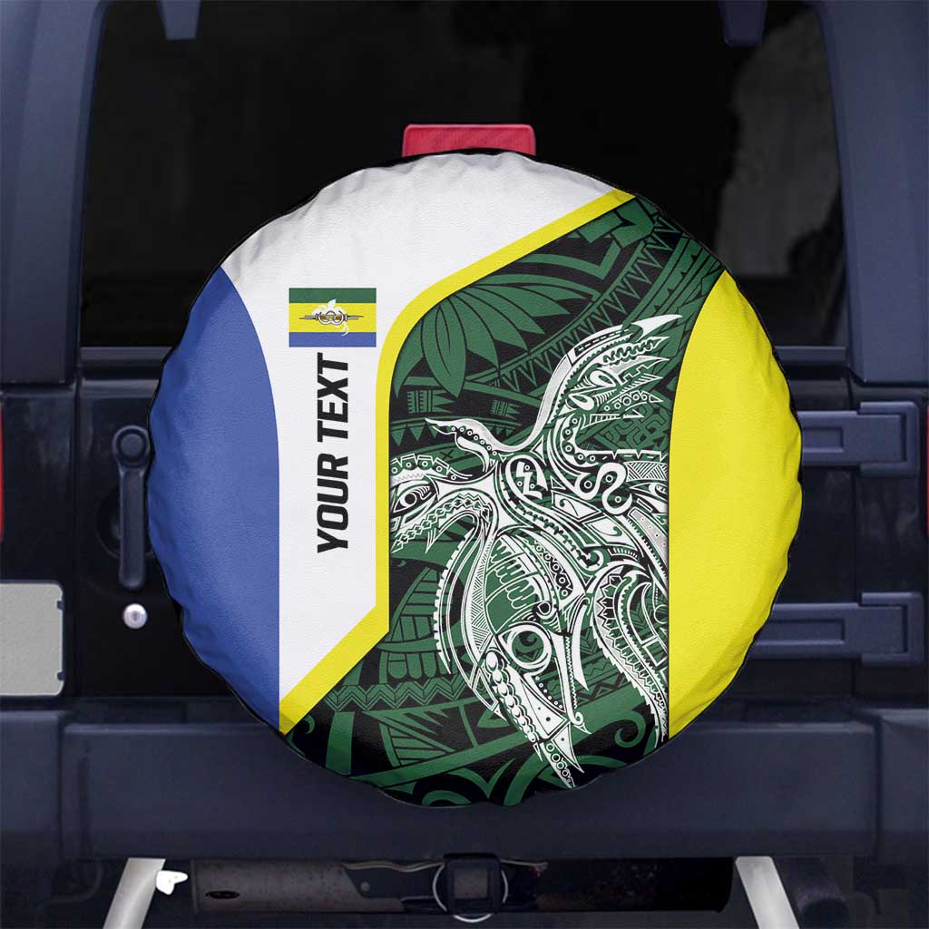 Personalised PNG Morobe Province Spare Tire Cover Bird of Paradise Tattoo Flag Motif - Polynesian Pride