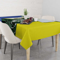 Personalised PNG Morobe Province Tablecloth Bird of Paradise Tattoo Flag Motif LT9 - Polynesian Pride