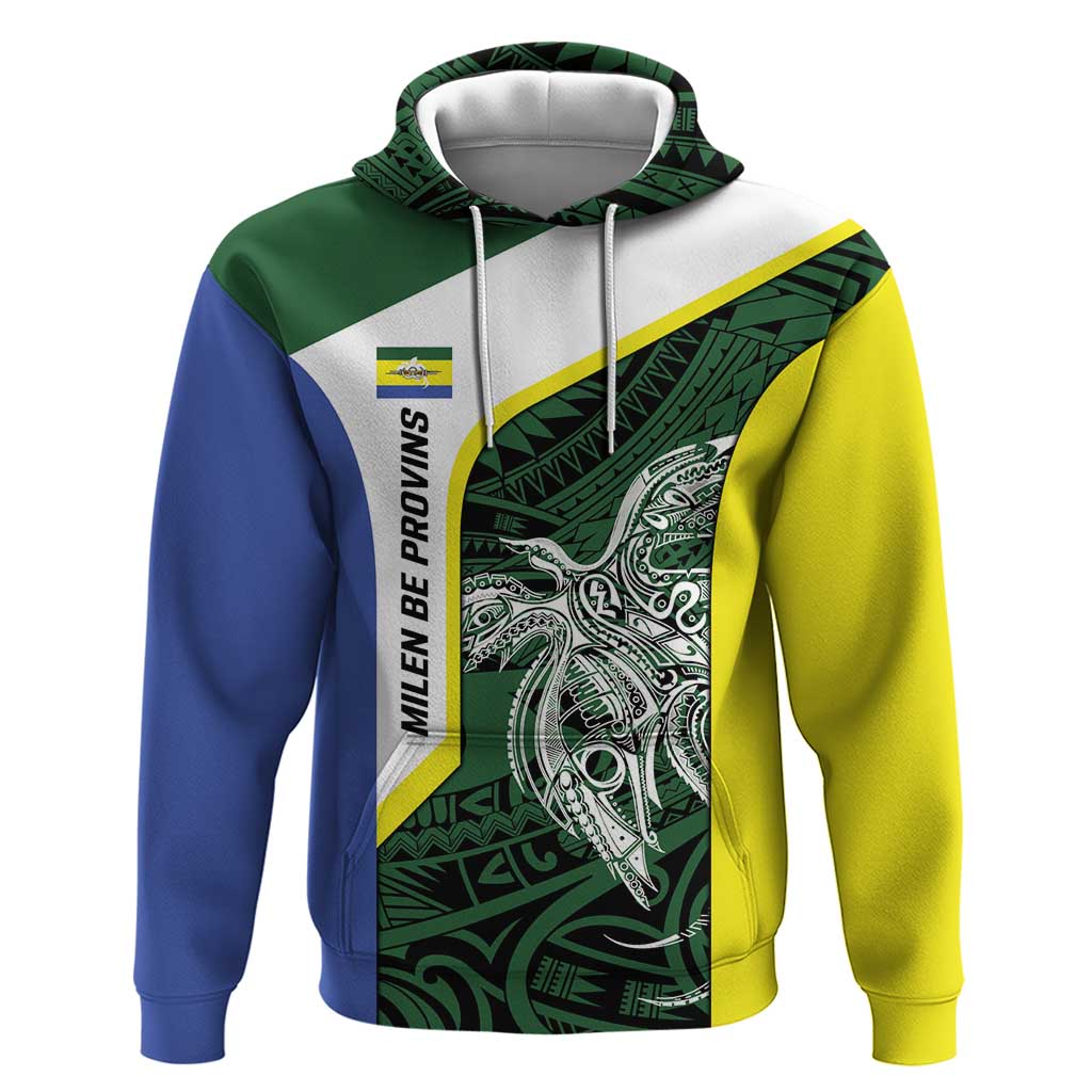 Personalised PNG Morobe Province Zip Hoodie Bird of Paradise Tattoo Flag Motif - Polynesian Pride