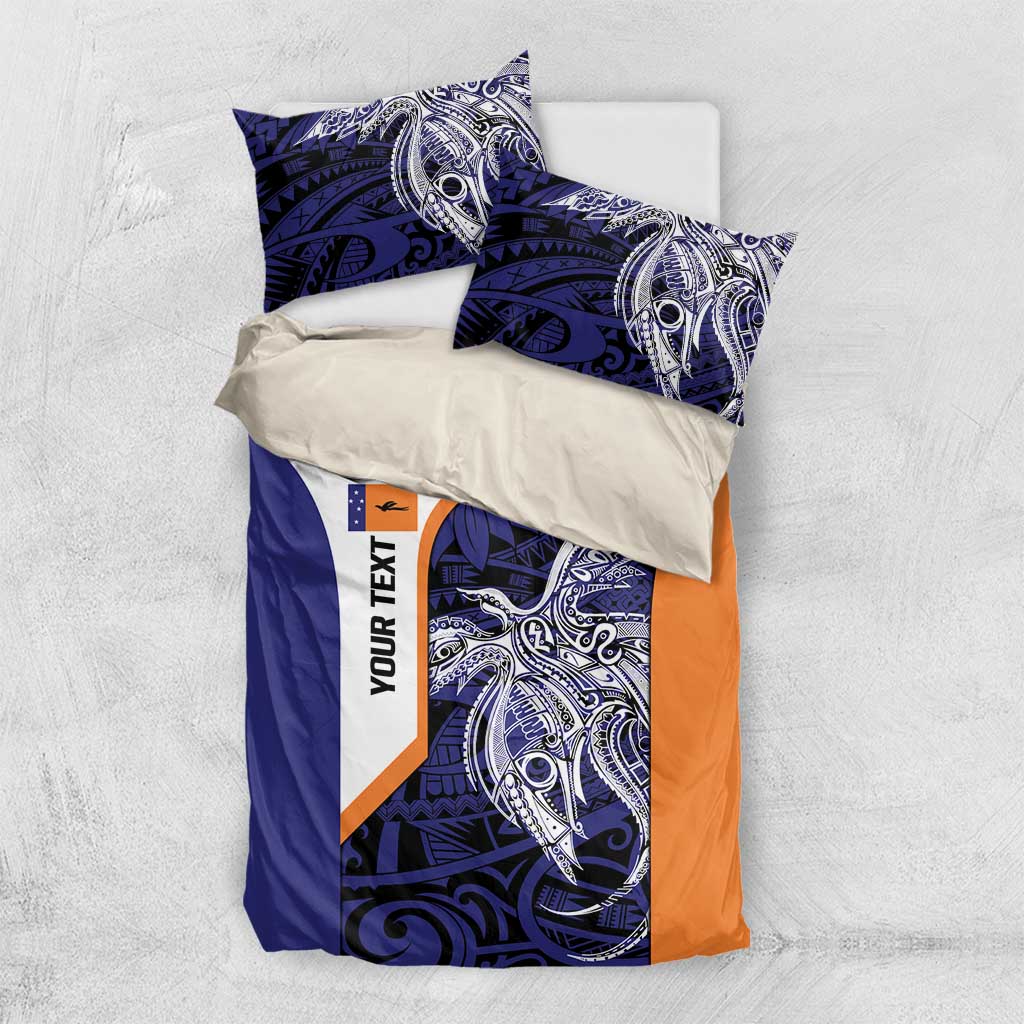 Personalised PNG New Ireland Bedding Set Bird of Paradise Tattoo Flag Motif - Polynesian Pride