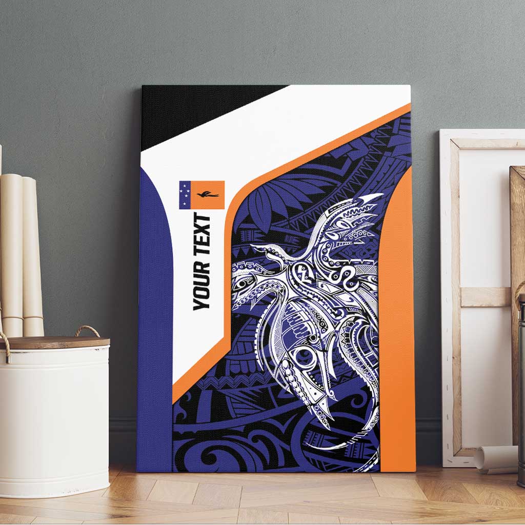 Personalised PNG New Ireland Canvas Wall Art Bird of Paradise Tattoo Flag Motif - Polynesian Pride