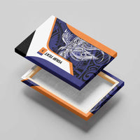 Personalised PNG New Ireland Canvas Wall Art Bird of Paradise Tattoo Flag Motif - Polynesian Pride