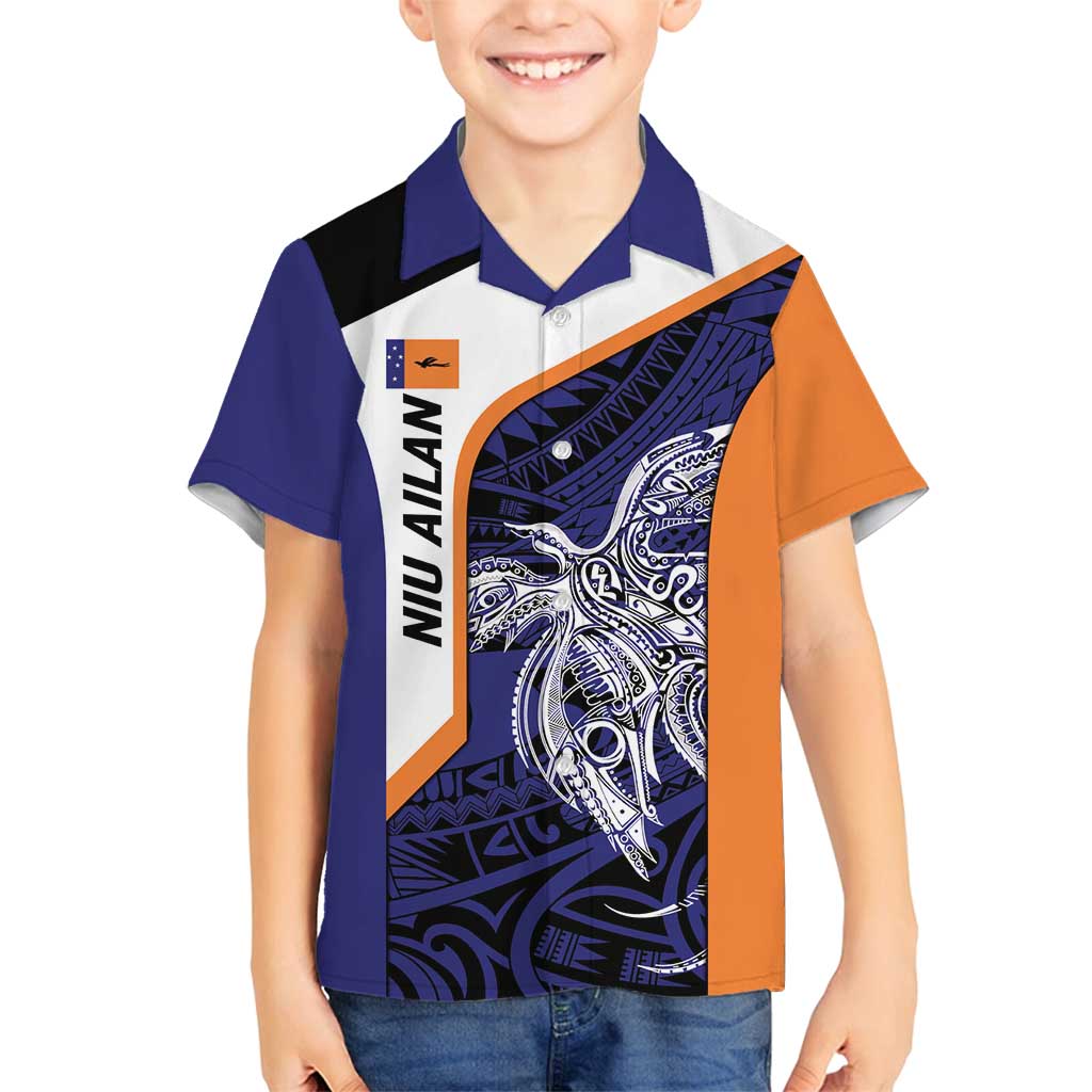 Personalised PNG New Ireland Family Matching Puletasi and Hawaiian Shirt Bird of Paradise Tattoo Flag Motif - Polynesian Pride