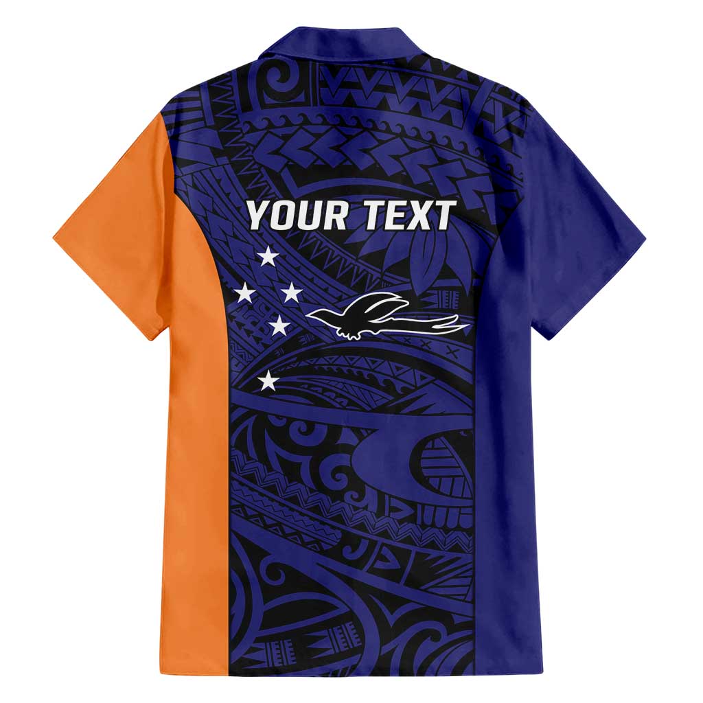 Personalised PNG New Ireland Family Matching Short Sleeve Bodycon Dress and Hawaiian Shirt Bird of Paradise Tattoo Flag Motif - Polynesian Pride