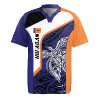 Personalised PNG New Ireland Rugby Jersey Bird of Paradise Tattoo Flag Motif - Polynesian Pride