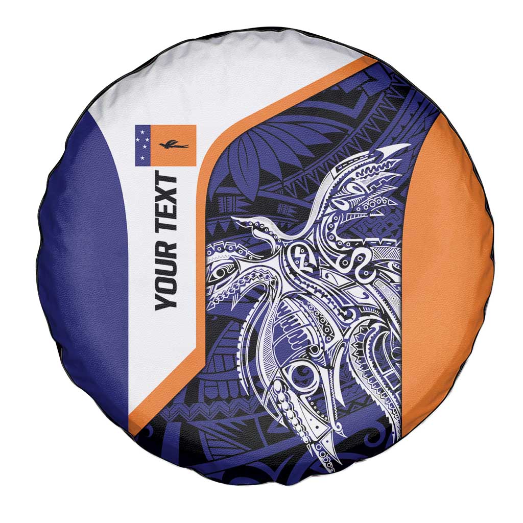 Personalised PNG New Ireland Spare Tire Cover Bird of Paradise Tattoo Flag Motif - Polynesian Pride