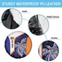 Personalised PNG New Ireland Spare Tire Cover Bird of Paradise Tattoo Flag Motif - Polynesian Pride