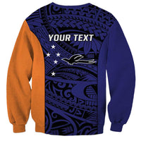 Personalised PNG New Ireland Sweatshirt Bird of Paradise Tattoo Flag Motif - Polynesian Pride