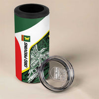 Personalised PNG Oro Province 4 in 1 Can Cooler Tumbler Bird of Paradise Tattoo Flag Motif LT9 - Polynesian Pride