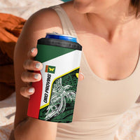Personalised PNG Oro Province 4 in 1 Can Cooler Tumbler Bird of Paradise Tattoo Flag Motif LT9 - Polynesian Pride
