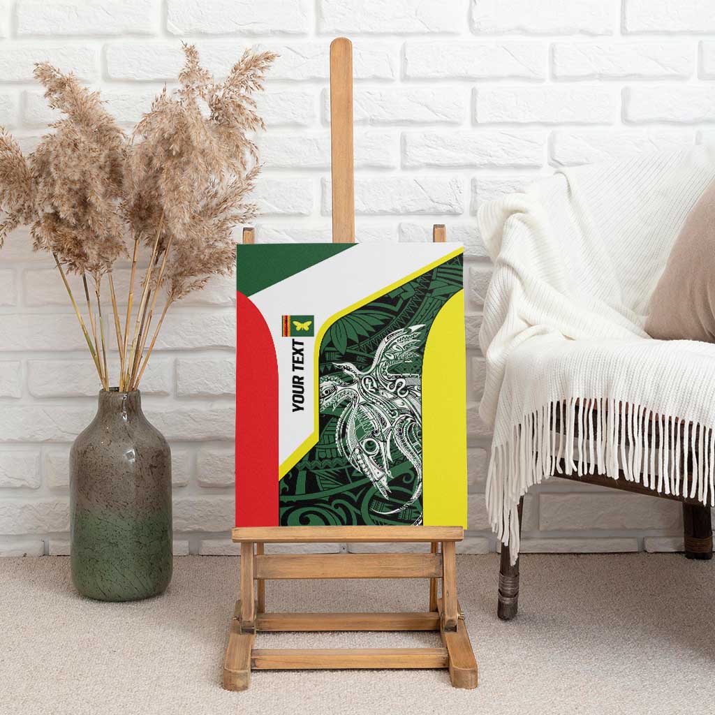 Personalised PNG Oro Province Canvas Wall Art Bird of Paradise Tattoo Flag Motif LT9 - Polynesian Pride