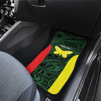 Personalised PNG Oro Province Car Mats Bird of Paradise Tattoo Flag Motif LT9 - Polynesian Pride