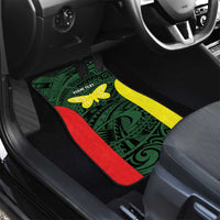 Personalised PNG Oro Province Car Mats Bird of Paradise Tattoo Flag Motif LT9 - Polynesian Pride