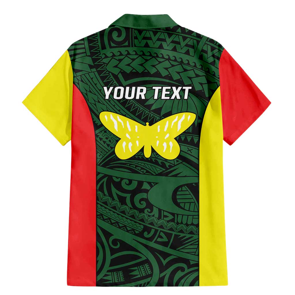 Personalised PNG Oro Province Family Matching Mermaid Dress and Hawaiian Shirt Bird of Paradise Tattoo Flag Motif - Polynesian Pride