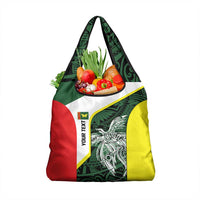 Personalised PNG Oro Province Grocery Bag Bird of Paradise Tattoo Flag Motif LT9 1-pack One Size Green - Polynesian Pride