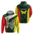 Personalised PNG Oro Province Hoodie Bird of Paradise Tattoo Flag Motif - Polynesian Pride