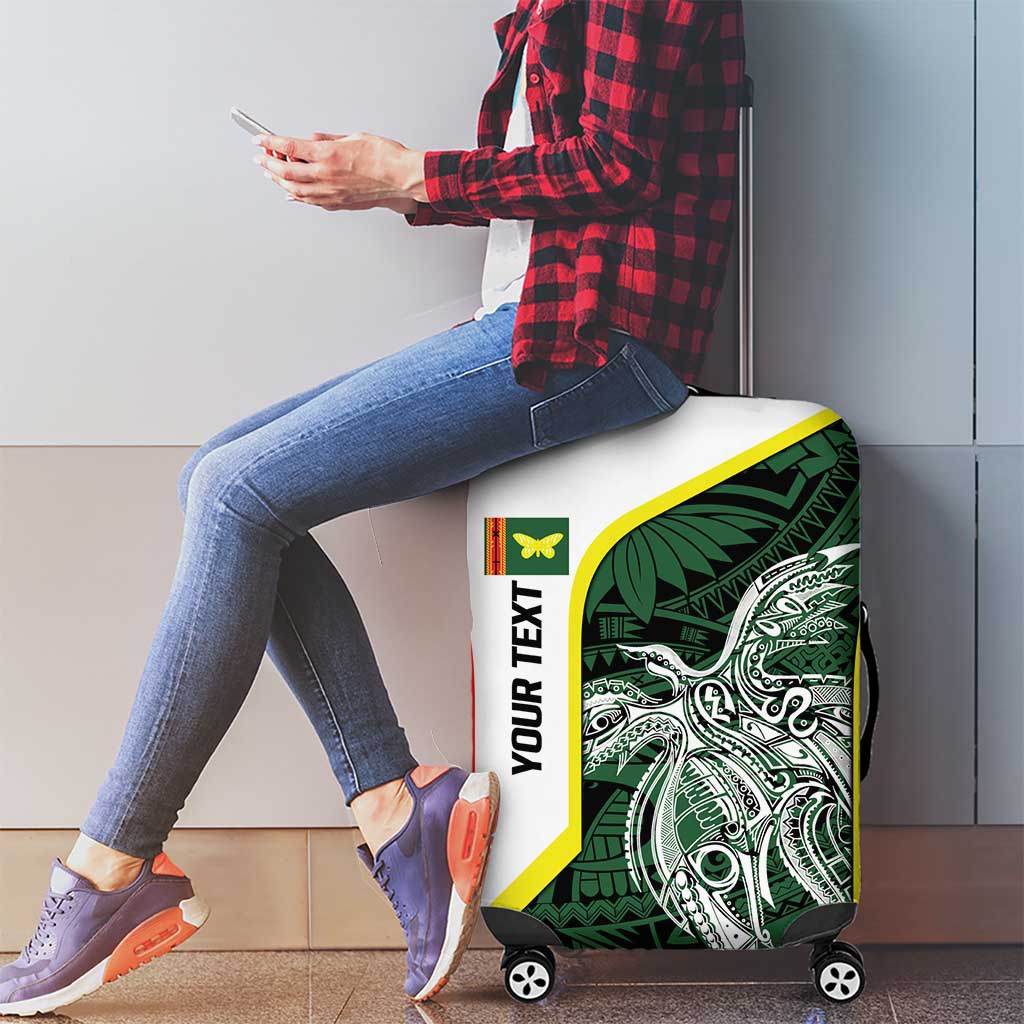 Personalised PNG Oro Province Luggage Cover Bird of Paradise Tattoo Flag Motif - Polynesian Pride
