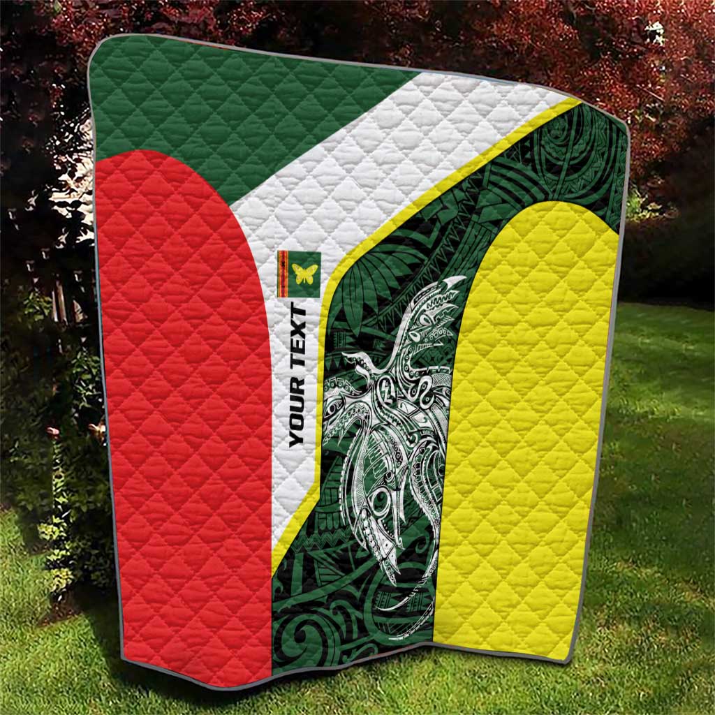 Personalised PNG Oro Province Quilt Bird of Paradise Tattoo Flag Motif - Polynesian Pride