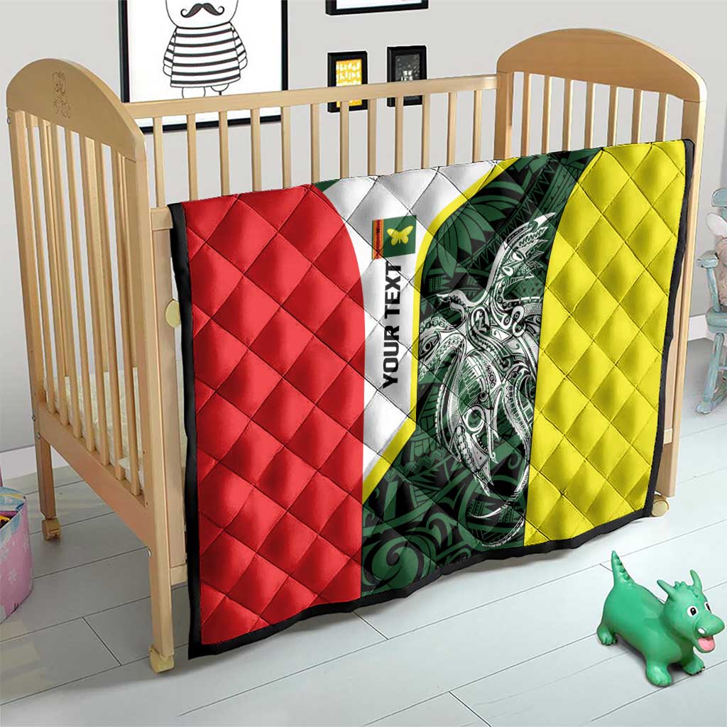 Personalised PNG Oro Province Quilt Bird of Paradise Tattoo Flag Motif - Polynesian Pride