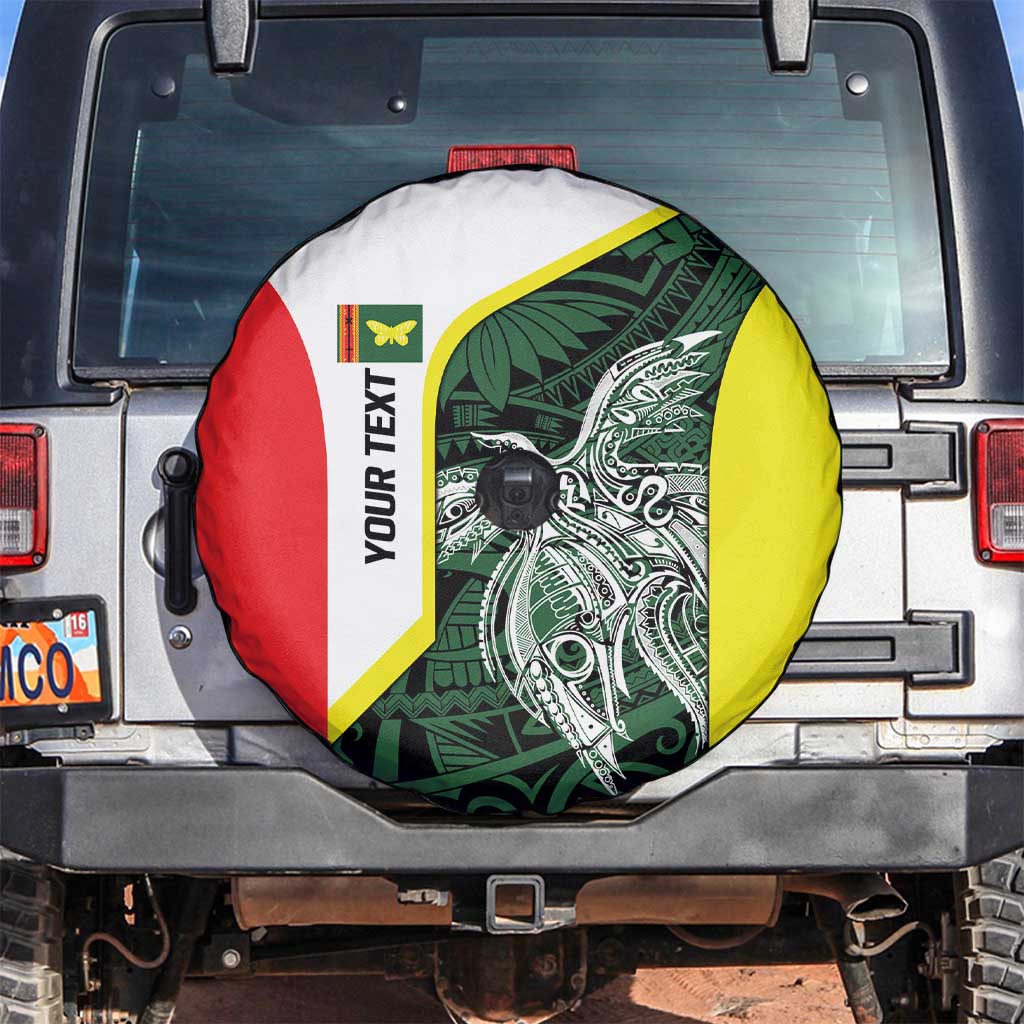 Personalised PNG Oro Province Spare Tire Cover Bird of Paradise Tattoo Flag Motif - Polynesian Pride