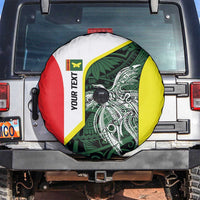 Personalised PNG Oro Province Spare Tire Cover Bird of Paradise Tattoo Flag Motif - Polynesian Pride
