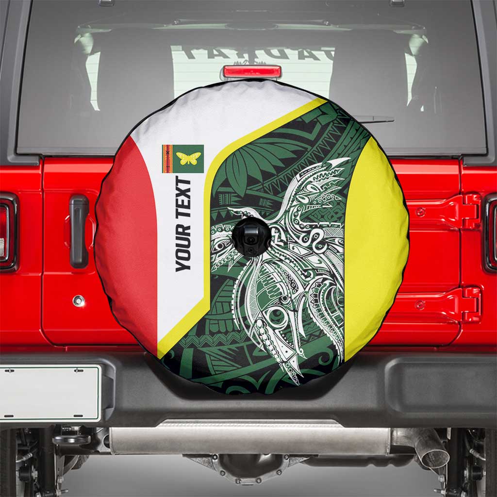 Personalised PNG Oro Province Spare Tire Cover Bird of Paradise Tattoo Flag Motif - Polynesian Pride