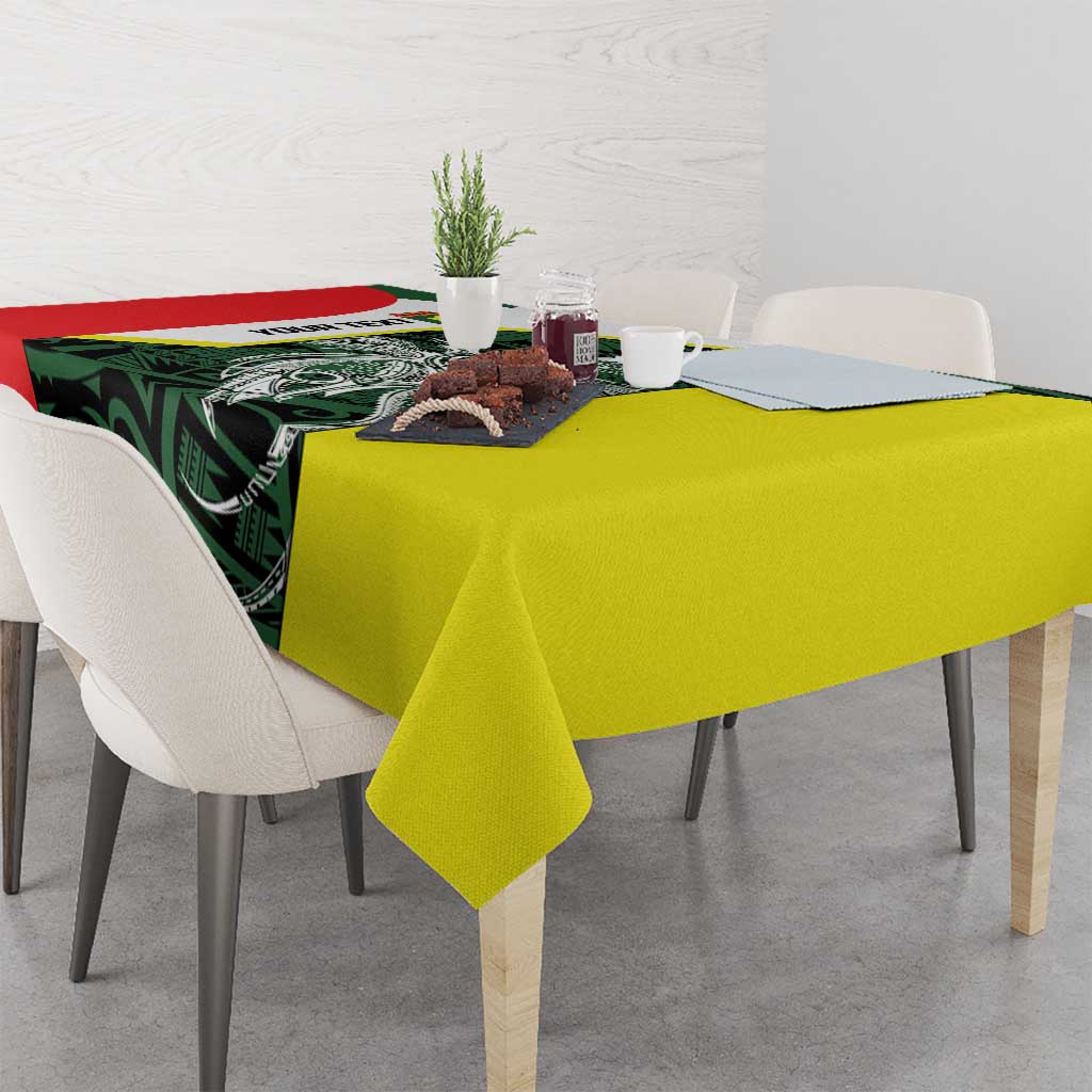 Personalised PNG Oro Province Tablecloth Bird of Paradise Tattoo Flag Motif LT9 - Polynesian Pride