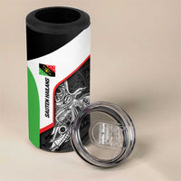 Personalised PNG Southern Highlands Province 4 in 1 Can Cooler Tumbler Bird of Paradise Tattoo Flag Motif LT9 - Polynesian Pride