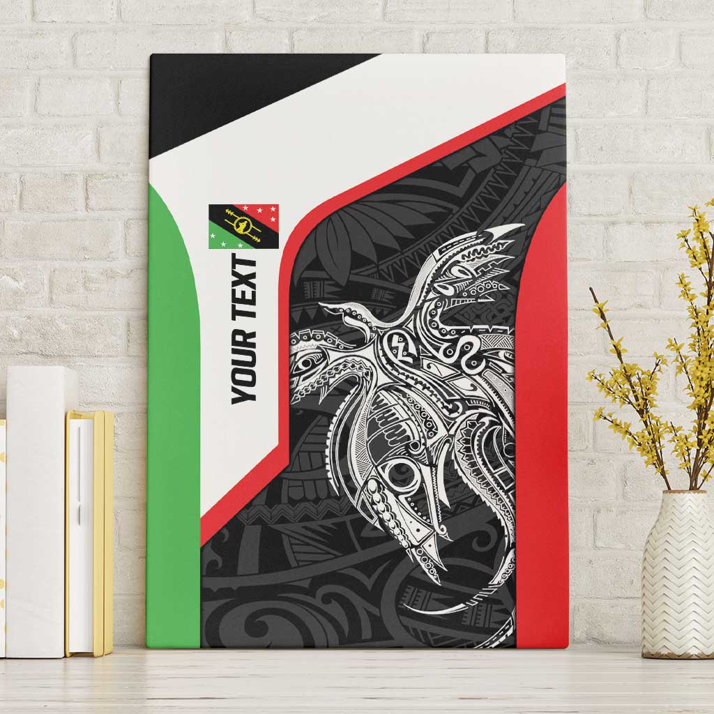 Personalised PNG Southern Highlands Province Canvas Wall Art Bird of Paradise Tattoo Flag Motif - Polynesian Pride