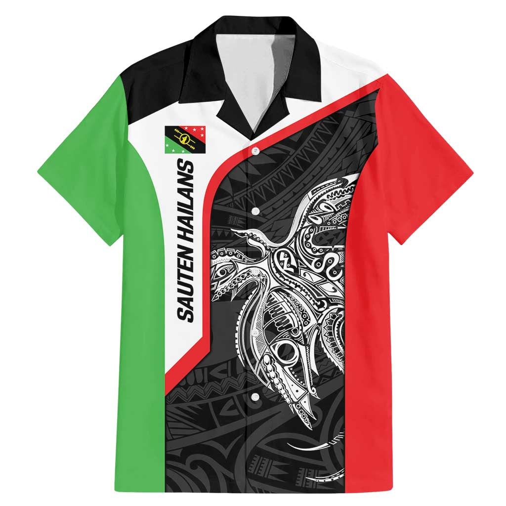 Personalised PNG Southern Highlands Province Family Matching Mermaid Dress and Hawaiian Shirt Bird of Paradise Tattoo Flag Motif - Polynesian Pride