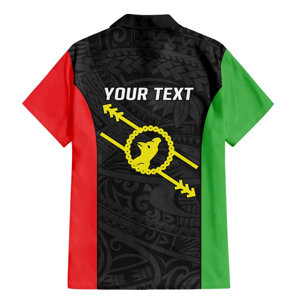 Personalised PNG Southern Highlands Province Family Matching Mermaid Dress and Hawaiian Shirt Bird of Paradise Tattoo Flag Motif - Polynesian Pride