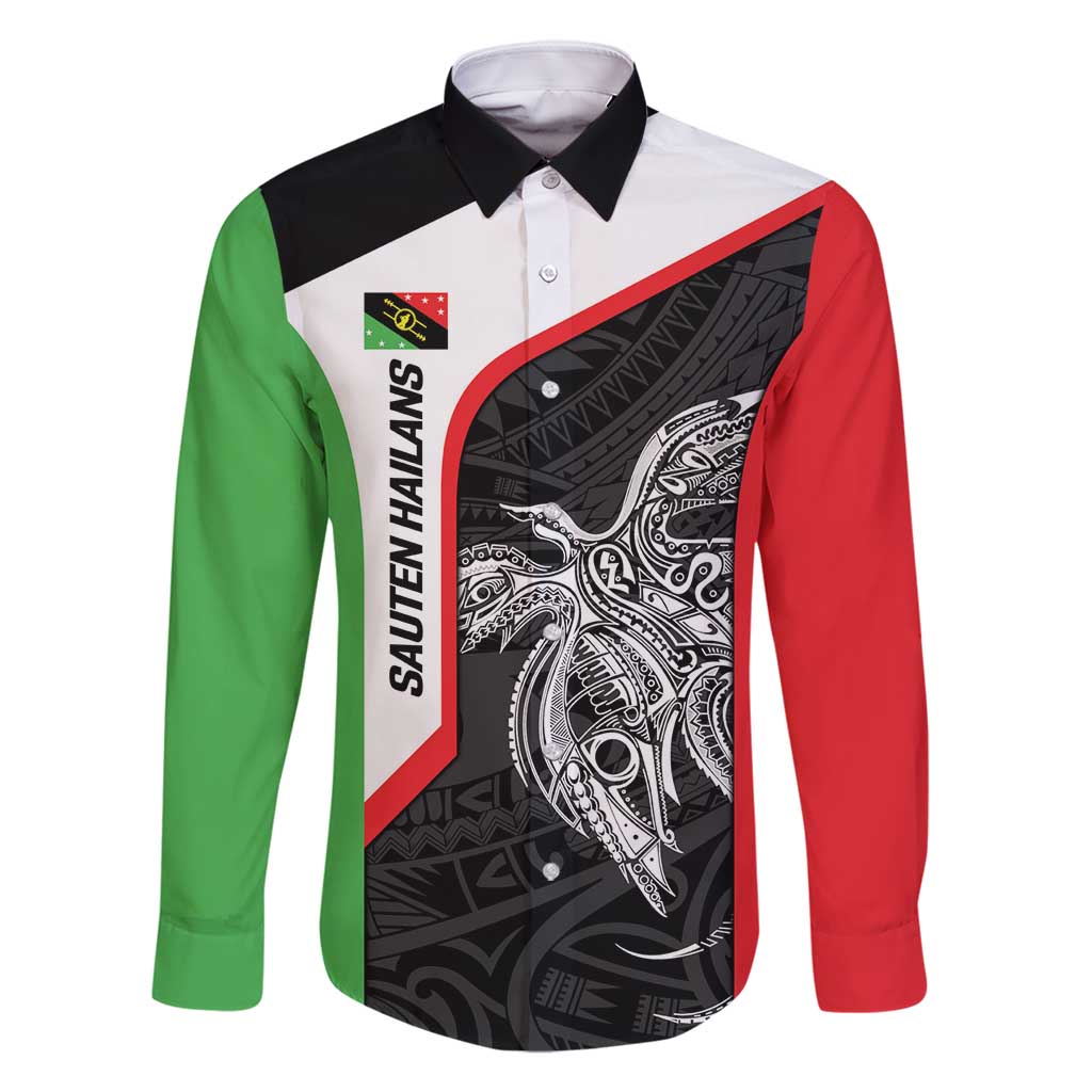 Personalised PNG Southern Highlands Province Family Matching Off Shoulder Maxi Dress and Hawaiian Shirt Bird of Paradise Tattoo Flag Motif - Polynesian Pride