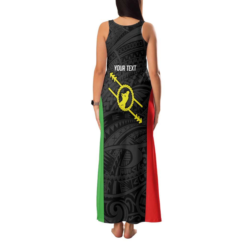 Personalised PNG Southern Highlands Province Family Matching Tank Maxi Dress and Hawaiian Shirt Bird of Paradise Tattoo Flag Motif - Polynesian Pride