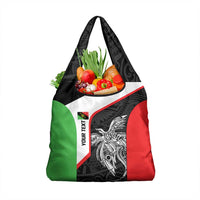 Personalised PNG Southern Highlands Province Grocery Bag Bird of Paradise Tattoo Flag Motif LT9 1-pack One Size Red - Polynesian Pride