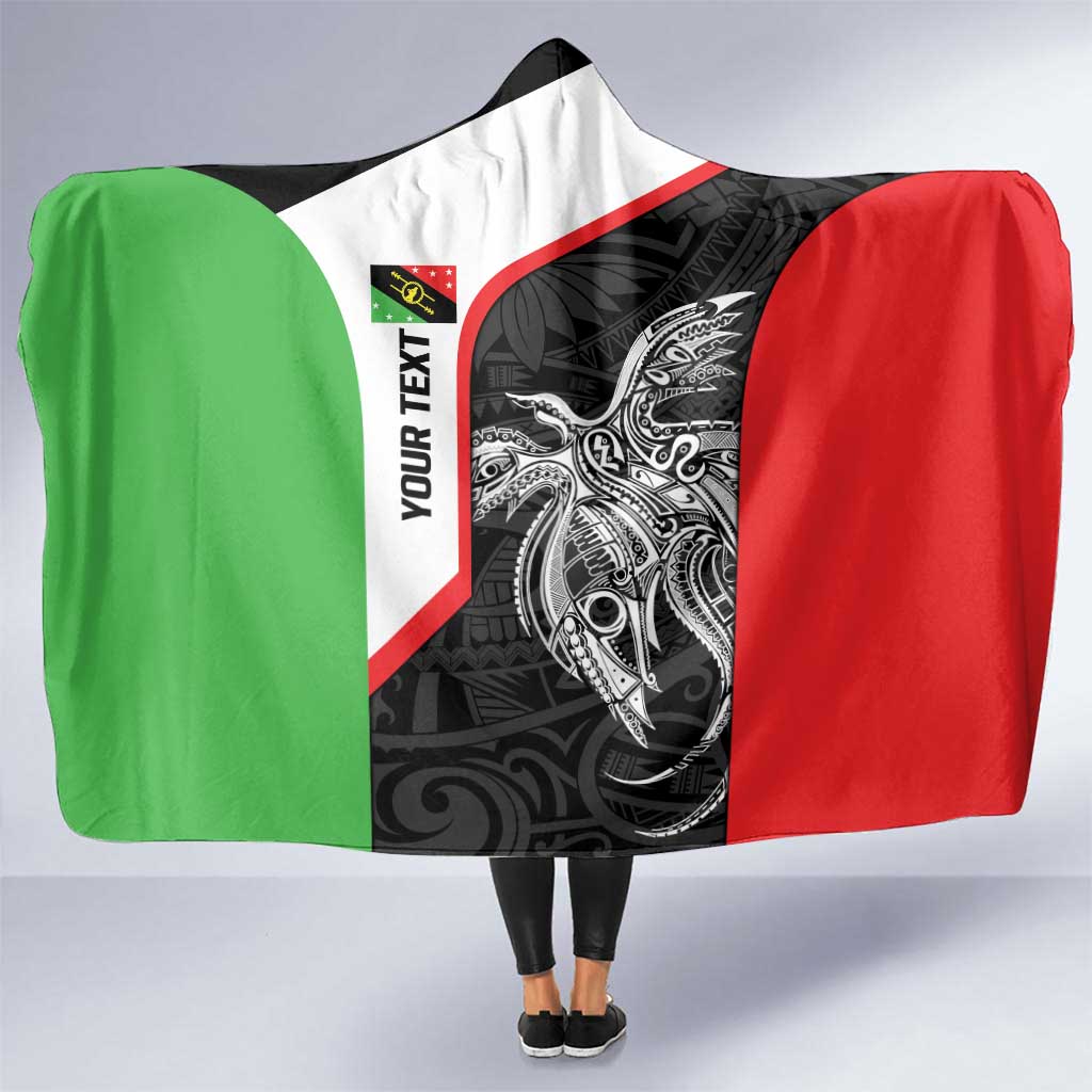 Personalised PNG Southern Highlands Province Hooded Blanket Bird of Paradise Tattoo Flag Motif - Polynesian Pride