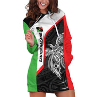 Personalised PNG Southern Highlands Province Hoodie Dress Bird of Paradise Tattoo Flag Motif - Polynesian Pride