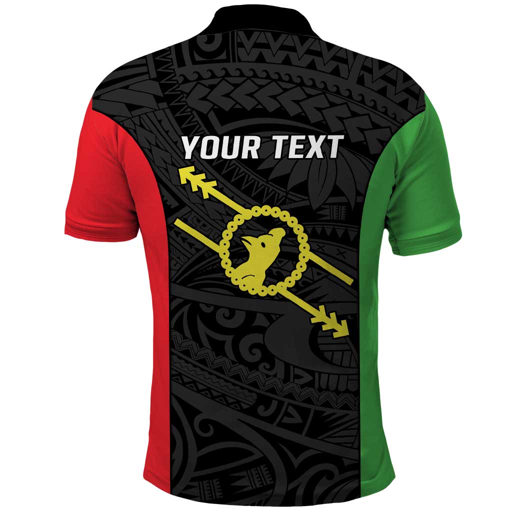 Personalised PNG Southern Highlands Province Polo Shirt Bird of Paradise Tattoo Flag Motif - Polynesian Pride