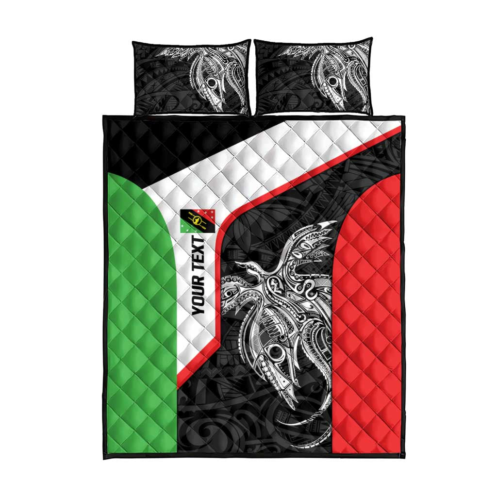 Personalised PNG Southern Highlands Province Quilt Bed Set Bird of Paradise Tattoo Flag Motif - Polynesian Pride