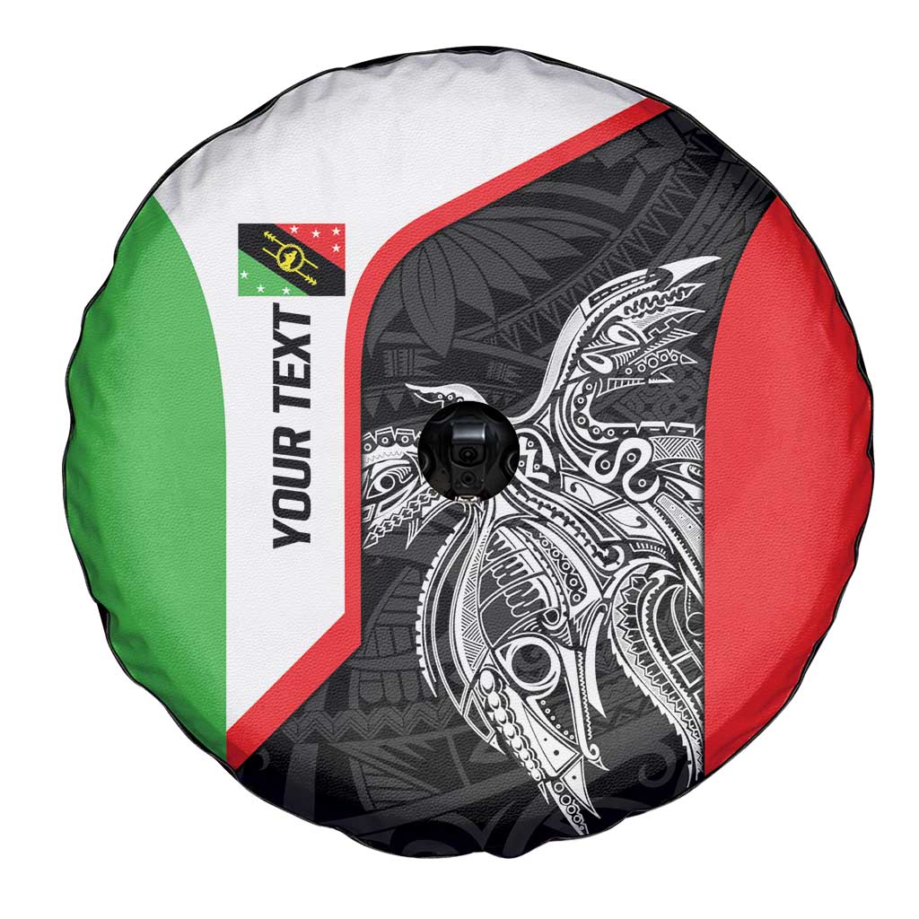 Personalised PNG Southern Highlands Province Spare Tire Cover Bird of Paradise Tattoo Flag Motif - Polynesian Pride