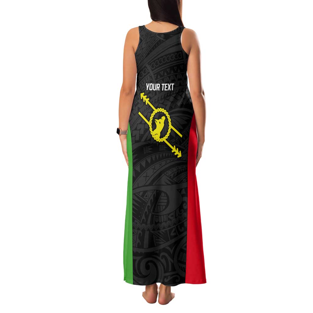 Personalised PNG Southern Highlands Province Tank Maxi Dress Bird of Paradise Tattoo Flag Motif - Polynesian Pride