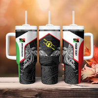 Personalised PNG Southern Highlands Province Tumbler With Handle Bird of Paradise Tattoo Flag Motif LT9 - Polynesian Pride
